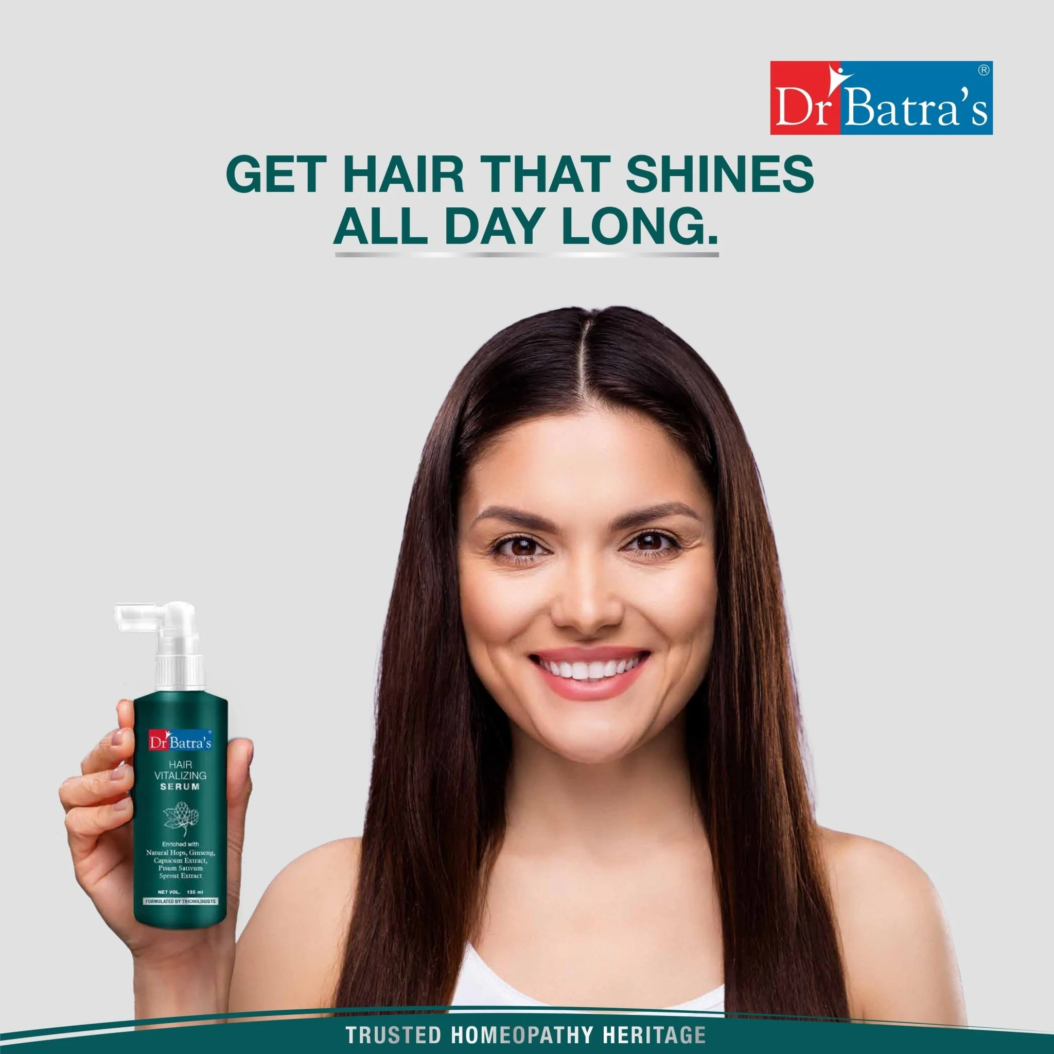 Dr Batra's Hair Vitalizing Serum, Enriched with essential vitamins, Ginseng, Capsicum, Reduces Irritability, Healthy scalp & Radiant look, Safe, Tricologists recommended (125ml) - Image 4
