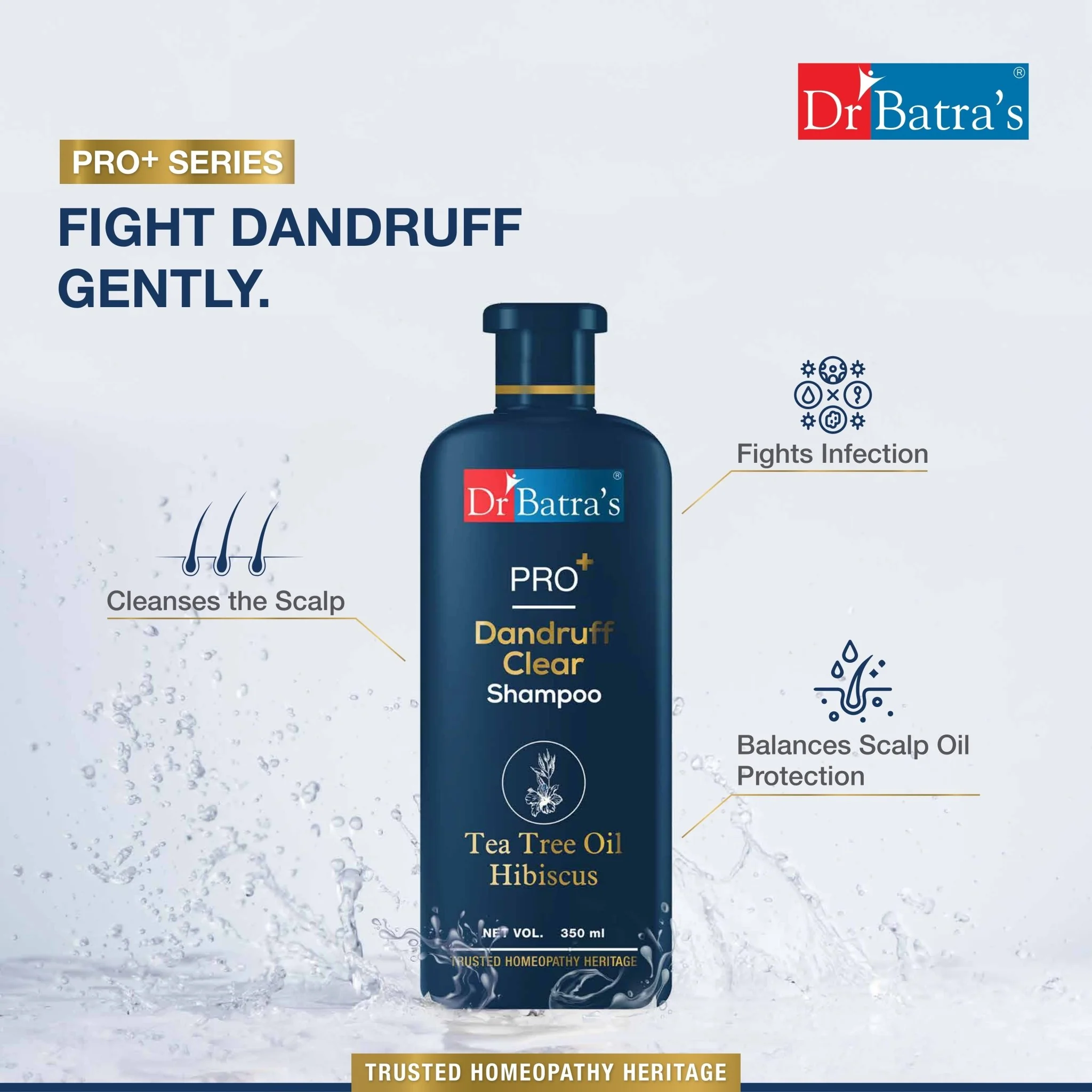 PRO+ Dandruff Clear Shampoo with Tea Tree Oil and Hibiscus extracts - Image 4